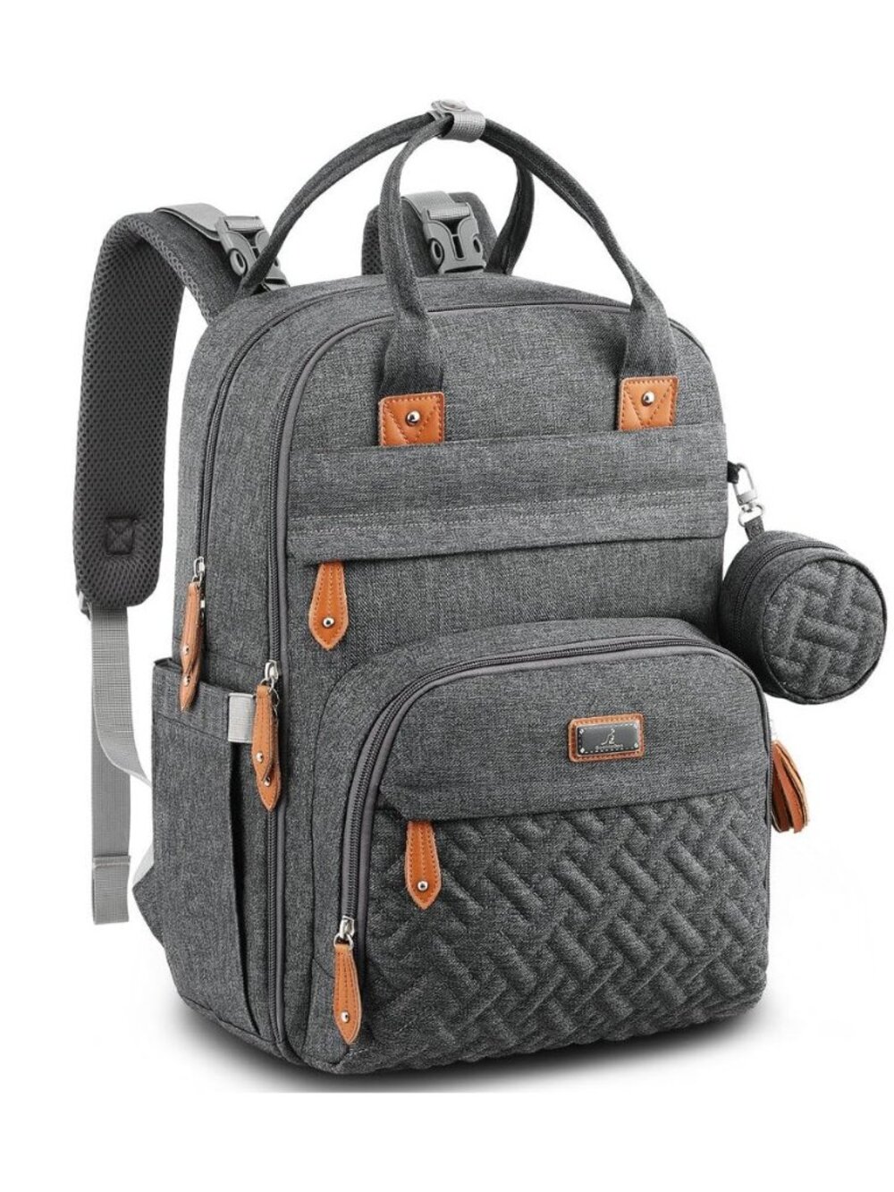 Diaper Bag Backpack - Baby Essentials Travel Tote - Multi Function Water